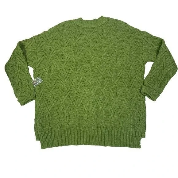 FREE PEOPLE MONTANA CABLE CARDIGAN SIZE XS IN AGED PINE NWOT - Picture 9 of 11